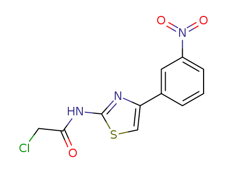 Molecular Structure of 6125-33-3 (2-CHLORO-N-[4-(3-NITRO-PHENYL)-THIAZOL-2-YL]-ACETAMIDE)