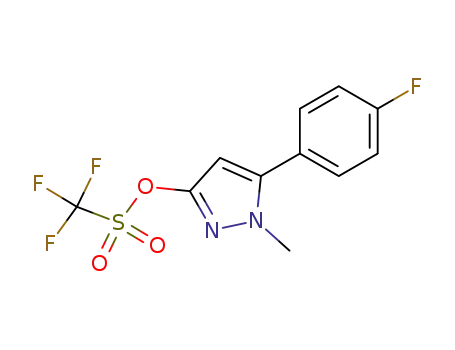 Molecular Structure of 623577-34-4 (5-(4-fluorophenyl)-1-methyl-1H-pyrazol-3-yltrifluoromethanesulfonate)