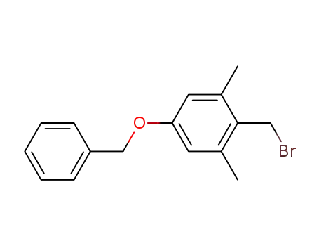 Molecular Structure of 301537-10-0 (2-(BROMOMETHYL)-1,3-DIMETHYL-5-(PHENYLMETHOXY)-BENZENE)