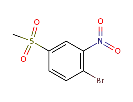 Molecular Structure of 94832-06-1 (1-BROMO-4-(METHYLSULPHONYL)-2-NITROBENZENE)
