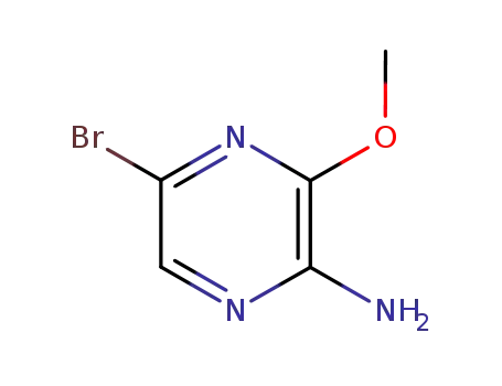 Molecular Structure of 5900-13-0 (5-BROMO-3-METHOXYPYRAZIN-2-YLAMINE)
