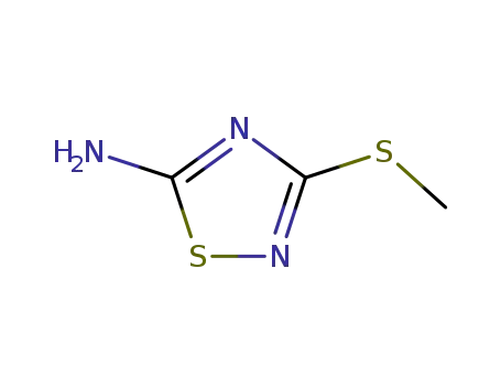 Molecular Structure of 6913-13-9 (5-AMINO-3-METHYLTHIO-1,2,4-THIADIAZOLE)