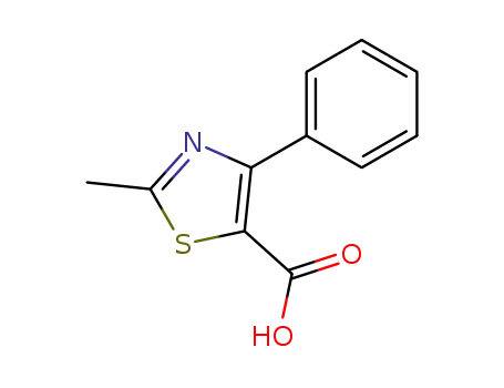 Molecular Structure of 32002-72-5 (2-METHYL-4-PHENYL-1,3-THIAZOLE-5-CARBOXYLIC ACID)