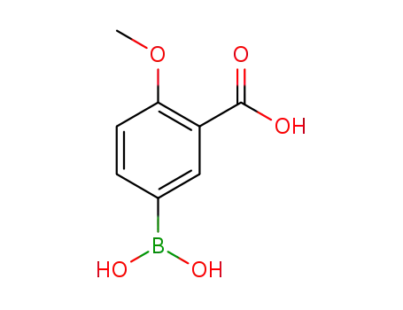 Molecular Structure of 913836-12-1 (3-CARBOXY-4-METHOXYPHENYLBORONIC ACID)
