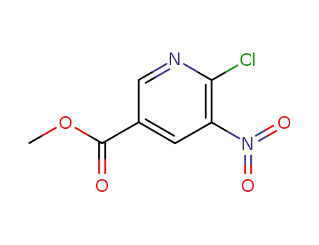 Molecular Structure of 59237-53-5 (Methyl-6-chloro-5-nitronicotinate)