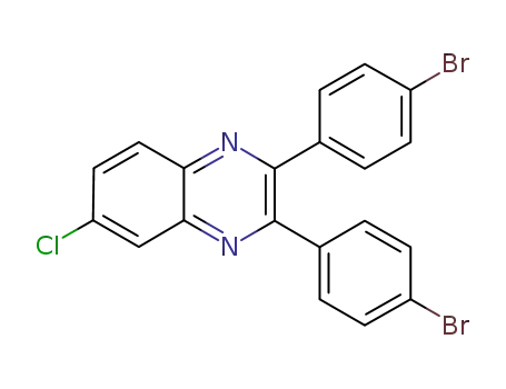 Molecular Structure of 1094618-65-1 (2,3-bis(4-bromophenyl)-6-chloroquinoxaline)