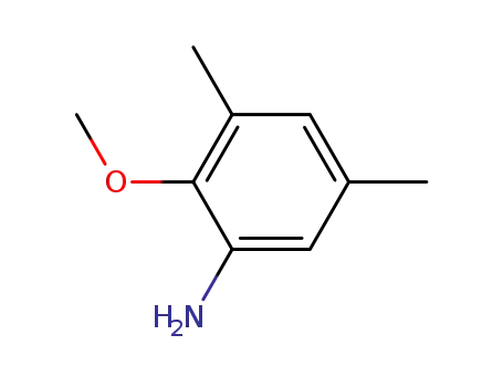 Molecular Structure of 35490-72-3 (Benzenamine,  2-methoxy-3,5-dimethyl-)