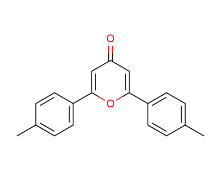 Molecular Structure of 18357-35-2 (4H-Pyran-4-one, 2,6-bis(4-methylphenyl)-)