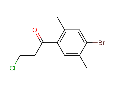 Molecular Structure of 246022-83-3 (4-bromo-1-(3'-chloro-1'-oxopropyl)-2,5-dimethylbenzene)