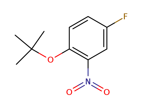 Molecular Structure of 142596-59-6 (Benzene, 1-(1,1-dimethylethoxy)-4-fluoro-2-nitro-)