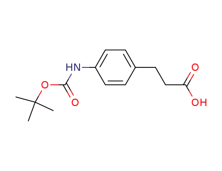 Molecular Structure of 149506-05-8 (3-(4-TERT-BUTOXYCARBONYLAMINO-PHENYL)-PROPIONIC ACID)