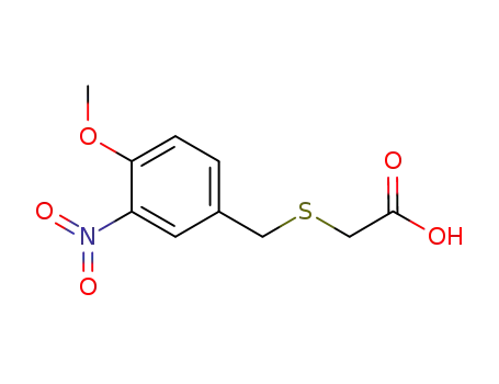 Molecular Structure of 22216-44-0 ((4-METHOXY-3-NITROBENZYL)THIO]ACETIC ACID)