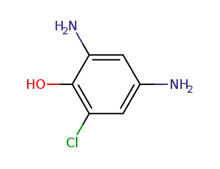 Molecular Structure of 13066-98-3 (Phenol,  4,6-diamino-2-chloro-)