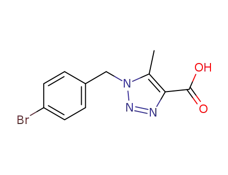 Molecular Structure of 845885-94-1 (1-(4-BROMOBENZYL)-5-METHYL-1H-1,2,3-TRIAZOLE-4-CARBOXYLIC ACID)