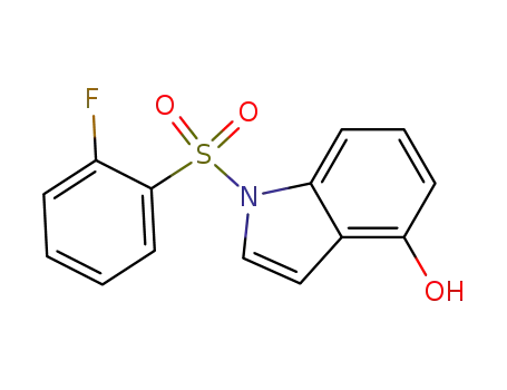 Molecular Structure of 631908-27-5 (1H-Indol-4-ol, 1-[(2-fluorophenyl)sulfonyl]-)