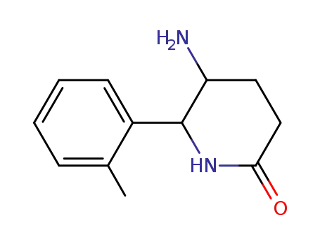 Molecular Structure of 815631-89-1 (2-Piperidinone,5-amino-6-(2-methylphenyl)-,(5R,6S)-rel-(9CI))