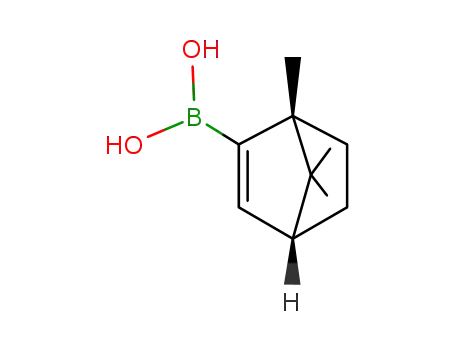 Molecular Structure of 871333-99-2 ((1S)-1,7,7-TRIMETHYLBICYCLO[2.2.1]HEPT-2-EN-2-YLBORONIC ACID)
