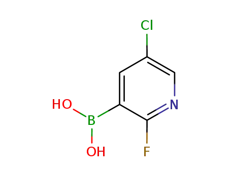 Molecular Structure of 937595-70-5 (5-Chloro-2-fluoropyridin-3-ylboronic acid)