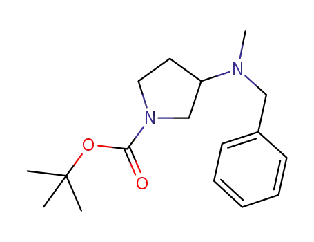 Molecular Structure of 862906-27-2 (tert-butyl 3-(benzyl(methyl)amino)pyrrolidine-1-carboxylate)