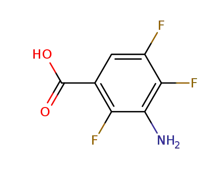 Molecular Structure of 119385-80-7 (3-AMINO-2,4,5-TRIFLUOROBENZOIC ACID)