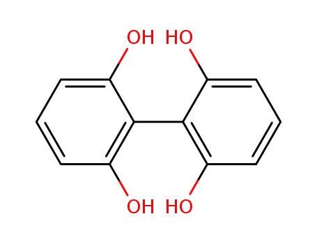 Molecular Structure of 4371-35-1 (1,1'-Biphenyl]-2,2',6,6'-tetrol)