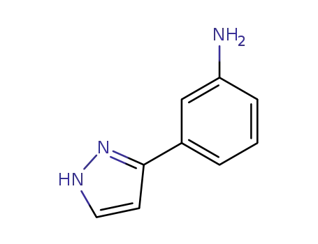 Molecular Structure of 89260-46-8 (3-(1H-Pyrazol-3-yl)aniline)