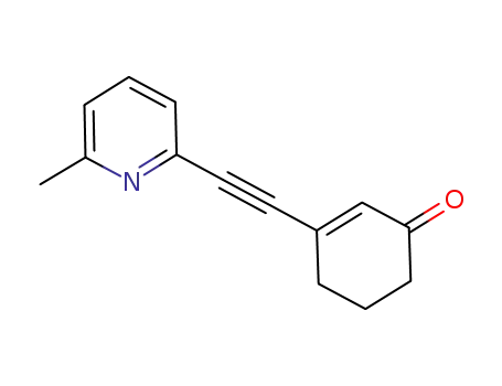 Molecular Structure of 880292-10-4 (2-Cyclohexen-1-one, 3-[(6-methyl-2-pyridinyl)ethynyl]-)