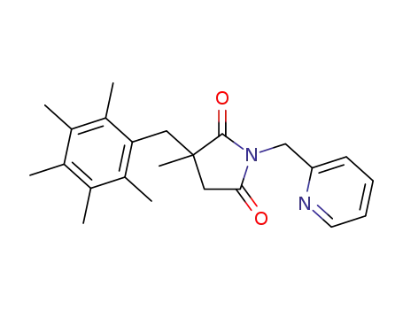 3-methyl-3-(2,3,4,5,6-pentamethylbenzyl)-1-(pyridin-2-ylmethyl)pyrrolidine-2,5-dione
