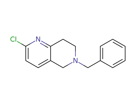 Molecular Structure of 210539-04-1 (6-BENZYL-2-CHLORO-5,6,7,8-TETRAHYDRO-1,6-NAPHTHYRIDINE)