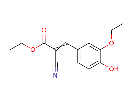 2-Propenoic acid, 2-cyano-3-(3-ethoxy-4-hydroxyphenyl)-, ethyl ester