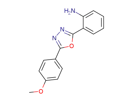 Molecular Structure of 88185-03-9 (Benzenamine, 2-[5-(4-methoxyphenyl)-1,3,4-oxadiazol-2-yl]-)