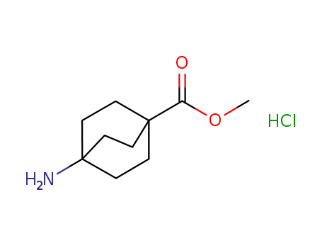 Molecular Structure of 135908-43-9 (4-METHOXYCARBONYL-BICYCLO[2.2.2]OCT-1-YL AMMONIUM CHLORIDE)
