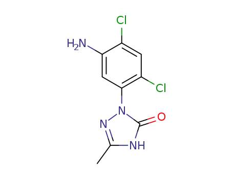 Molecular Structure of 100563-64-2 (3H-1,2,4-Triazol-3-one,
2-(5-amino-2,4-dichlorophenyl)-1,2-dihydro-5-methyl-)