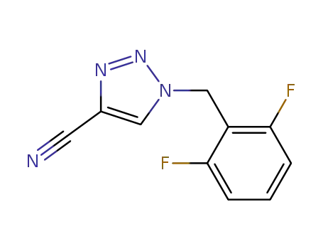 Molecular Structure of 202003-06-3 (4-cyano-1-(2,6-difluorobenzyl)-1H-1,2,3-triazole)