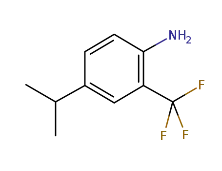 Molecular Structure of 87617-29-6 (2-AMINO-5-ISOPROPYLBENZOTRIFLUORIDE)