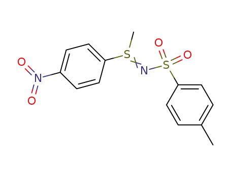 Molecular Structure of 15436-27-8 (S-methyl-S-(4-nitrophenyl)-N-p-tosylsulfilimine)