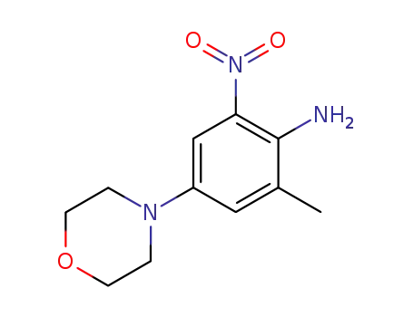 Molecular Structure of 468741-20-0 (2-METHYL-4-MORPHOLINO-6-NITROANILINE)