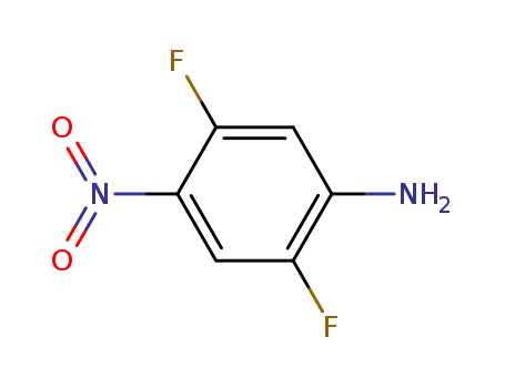 Molecular Structure of 1542-36-5 (2,5-Difluoro-4-Nitroaniline)