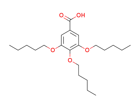 Molecular Structure of 120597-24-2 (Benzoic acid, 3,4,5-tris(pentyloxy)-)
