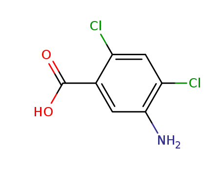 Molecular Structure of 19861-63-3 (5-AMINO-2,4-DICHLOROBENZOIC ACID)
