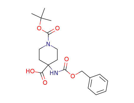 Molecular Structure of 288154-16-5 (4-BENZYLOXYCARBONYLAMINO-PIPERIDINE-1,4-DICARBOXYLIC ACID MONO-TERT-BUTYL ESTER)