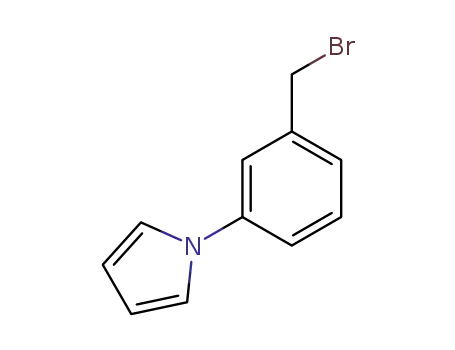 Molecular Structure of 112596-36-8 (1-[3-(BROMOMETHYL)PHENYL]-1H-PYRROLE)