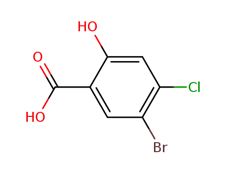 Molecular Structure of 142167-38-2 (5-Bromo-4-chlorosalicylic acid)