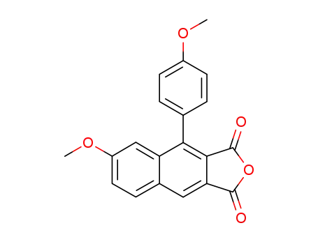 Molecular Structure of 15828-76-9 (Naphtho[2,3-c]furan-1,3-dione, 6-methoxy-4-(4-methoxyphenyl)-)