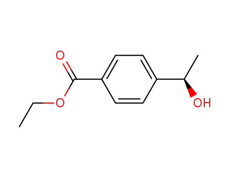 Molecular Structure of 128310-70-3 ((R)-4-(1-HYDROXYETHYL) BENZOIC ACID METHYL ESTER)