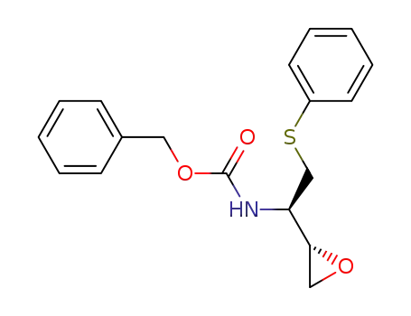 Molecular Structure of 163462-16-6 ([S-(R,S)]-Phenylmethyl [1-oxiranyl-2-(phenylthio)ethyl]carbamate)