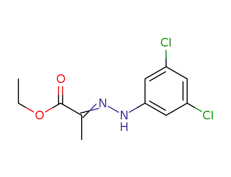 Molecular Structure of 103855-01-2 (Propanoic acid, 2-[(3,5-dichlorophenyl)hydrazono]-, ethyl ester)
