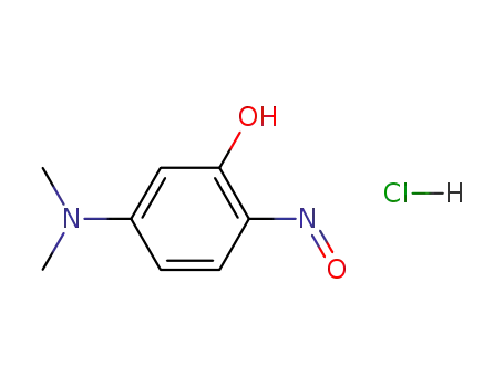 Molecular Structure of 41317-10-6 (2-NITROSO-5-DIMETHYLAMINOPHENOL HYDROCHLORIDE)