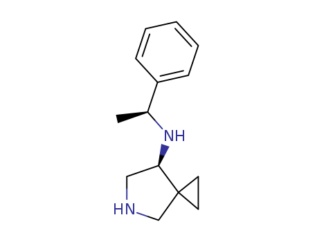 Molecular Structure of 185422-07-5 (5-Azaspiro[2.4]heptan-7-amine, N-[(1S)-1-phenylethyl]-, (7S)-)