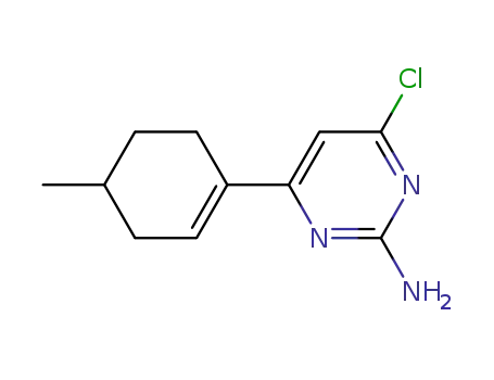 Molecular Structure of 1013111-70-0 (4-chloro-6-(4-methylcyclohex-1-en-1-yl)pyrimidin-2-amine)